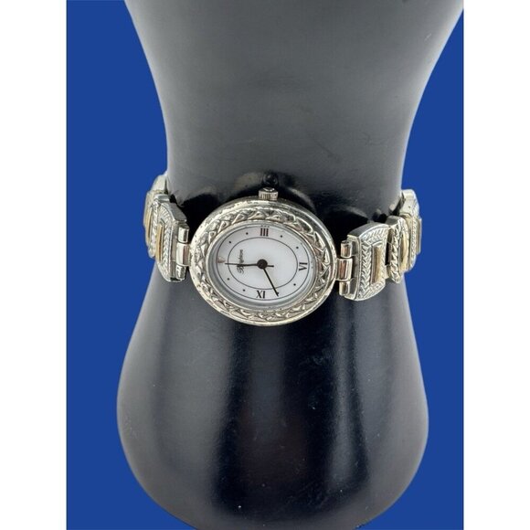 Brighton Bentley Toggle Watch Silver Gold New Battery Great Condition